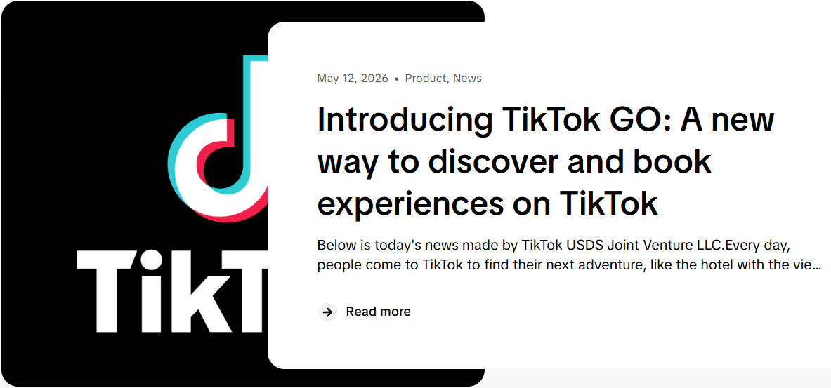 TikTok GO正式登陆美日,短视频巨头闯入本地生活万亿赛道
