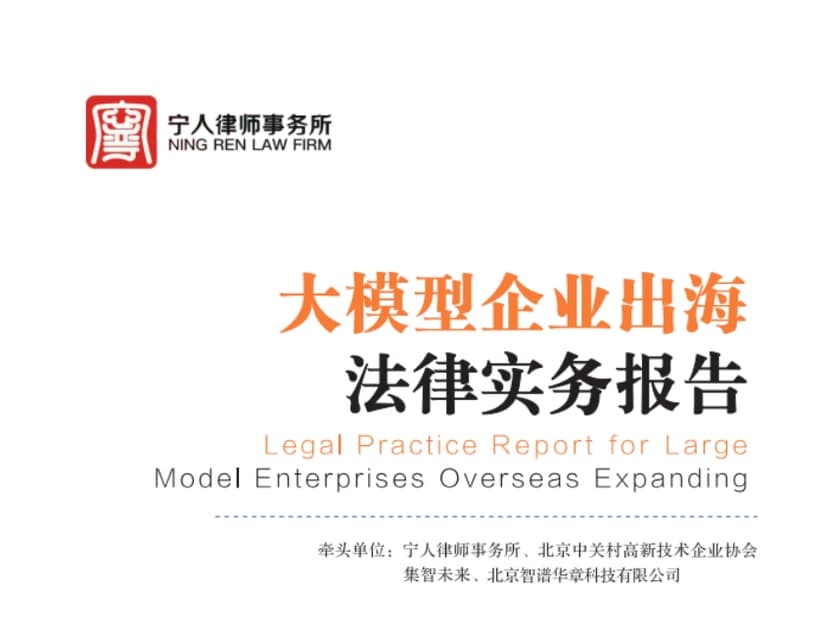 2024 Legal Practice Report on Large Model Enterprises Going Global