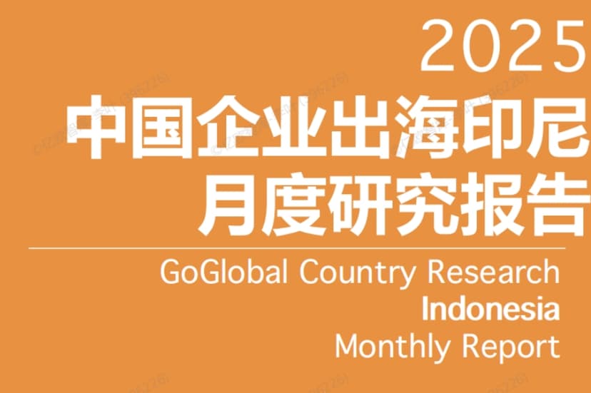 Monthly Research Report on Chinese Enterprises Going Global to Indonesia in 2025