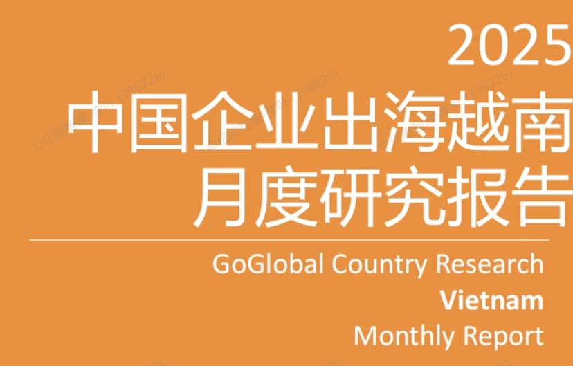 Monthly Research Report on Chinese Enterprises Going Global to Vietnam in 2025
