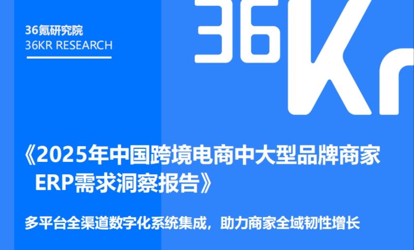 36Kr：2025年中国跨境电商中大型品牌商家ERP需求洞察